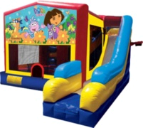 7-in-1 Dora The Explorer Themed Inflatable 7-in-1 Dora The Explorer Themed Inflatable
