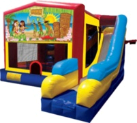 7-in-1 Luau Themed Inflatable 7-in-1 Luau Themed Inflatable