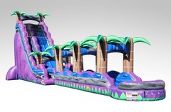 27' Purple Crush Dual Lane Waterslide with Pool and Slip and Slide 27' Purple Crush Dual Lane Waterslide with Pool and Slip and Slide