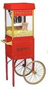 Popcorn Machine With Cart & Supplies Popcorn Machine With Cart & Supplies