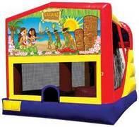 4-1 Luau Themed Combo Bounce House 4-1 Luau Themed Combo Bounce House